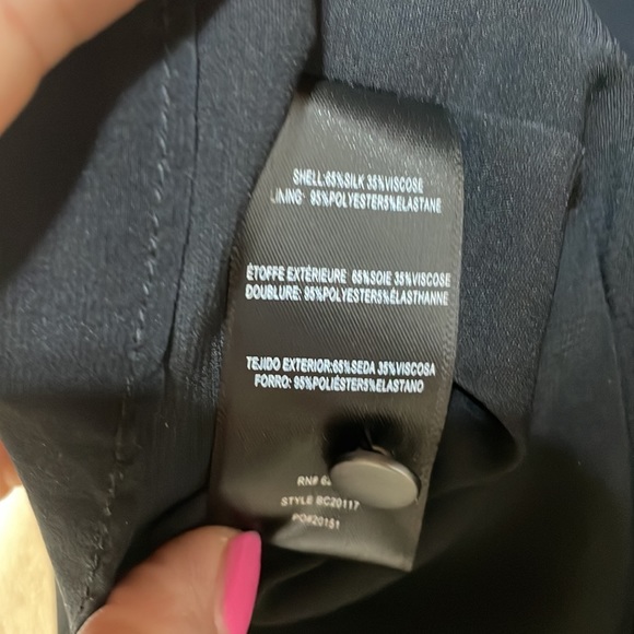 NWT (S) silk halter studded choker black sleeveless camisole top Nicole Miller - Picture 6 of 7